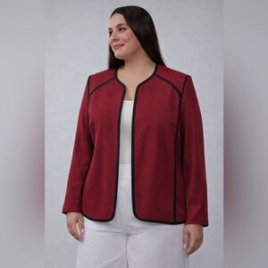 Black Label By Evan-Picone Dark Red Blazer/Coat